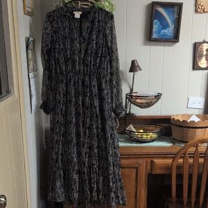 Sweet Magnolia Long Sleeve Black Dress